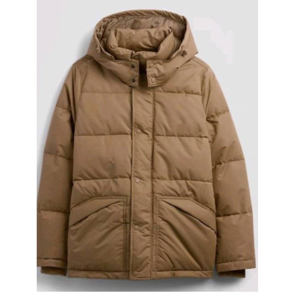 Gap ColdControl Max Puffer Coat Quilted Water Resistant Brown Jacket XL